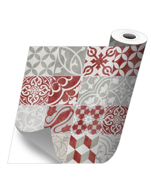 Stickers en rouleau Antique rojo multicolore - 65x100 cm