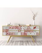 Stickers en rouleau Antique rojo multicolore - 65x100 cm