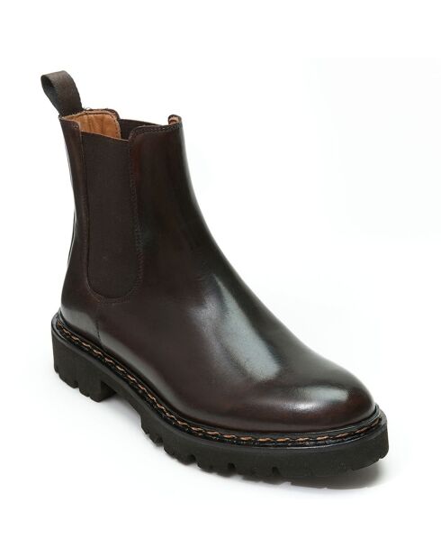 Chelsea Boots en Cuir Jenna marron