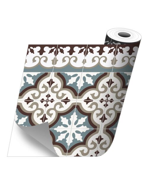 Stickers en rouleau Flocons agua-marina multicolore - 65x100 cm