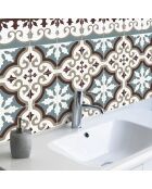 Stickers en rouleau Flocons agua-marina multicolore - 65x100 cm