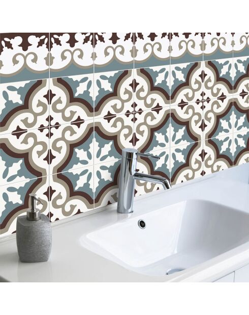 Stickers en rouleau Flocons agua-marina multicolore - 65x100 cm