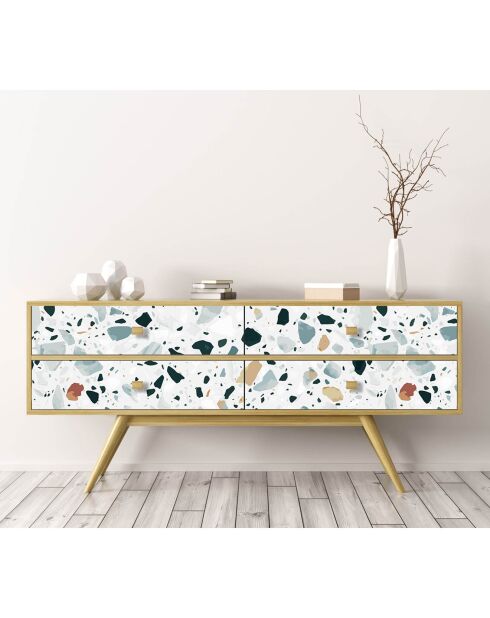 Stickers en rouleau Terrazo 1 multicolore - 65x100 cm