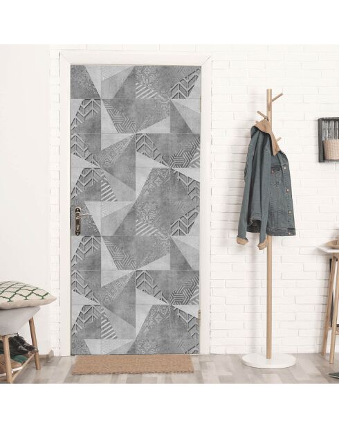 Stickers en rouleau Geométrico gris multicolore - 65x100 cm