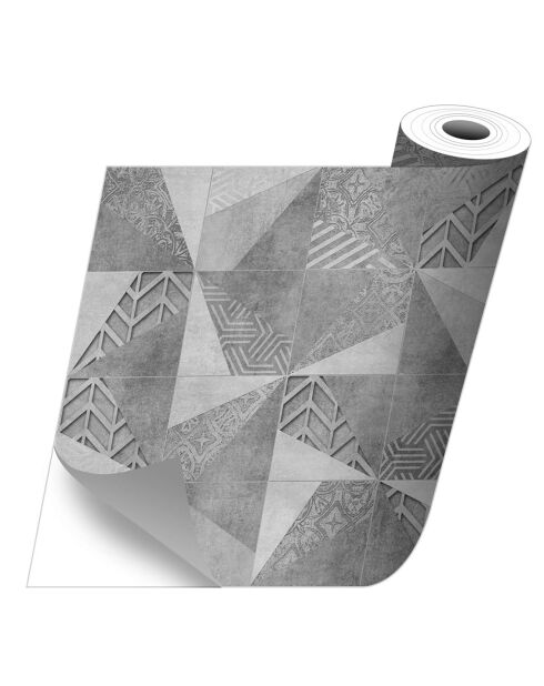 Stickers en rouleau Geométrico gris multicolore - 65x100 cm