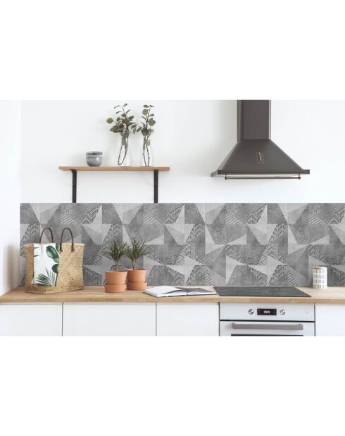 Stickers en rouleau Geométrico gris multicolore - 65x100 cm