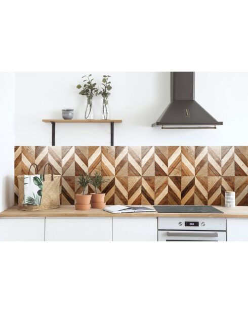 Stickers en rouleau Rombos madera multicolore - 65x100 cm