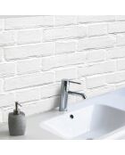 Stickers en rouleau Muro ladrillo blanco multicolore - 65x100 cm