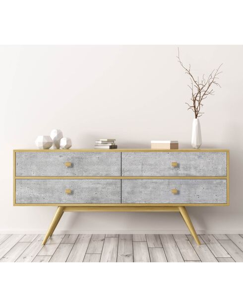 Stickers en rouleau Cemento gris multicolore - 65x100 cm