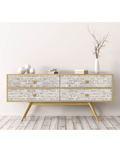 Stickers en rouleau Muro ladrillo sepia multicolore - 65x100 cm