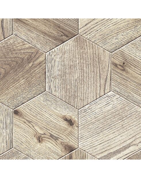 Stickers en rouleau Hexagonos madera 2 multicolore - 65x100 cm