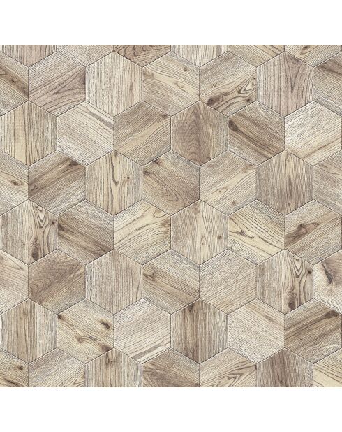 Stickers en rouleau Hexagonos madera 2 multicolore - 65x100 cm