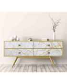 Stickers en rouleau Marble golden touch multicolore - 65x100 cm