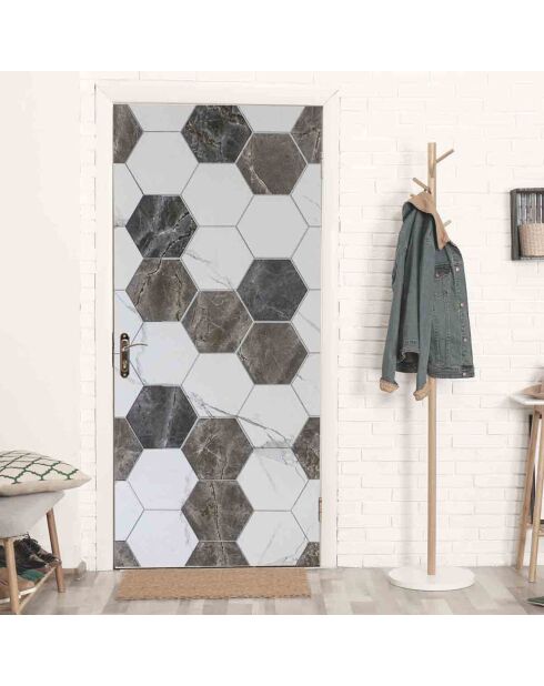 Stickers en rouleau Hexamarble multicolore - 65x100 cm