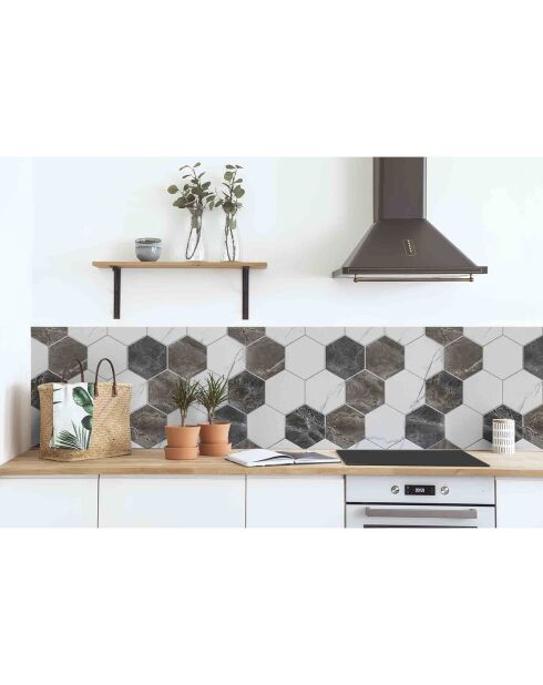 Stickers en rouleau Hexamarble multicolore - 65x100 cm