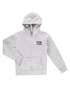 Sweat zippé en Coton Viking gris