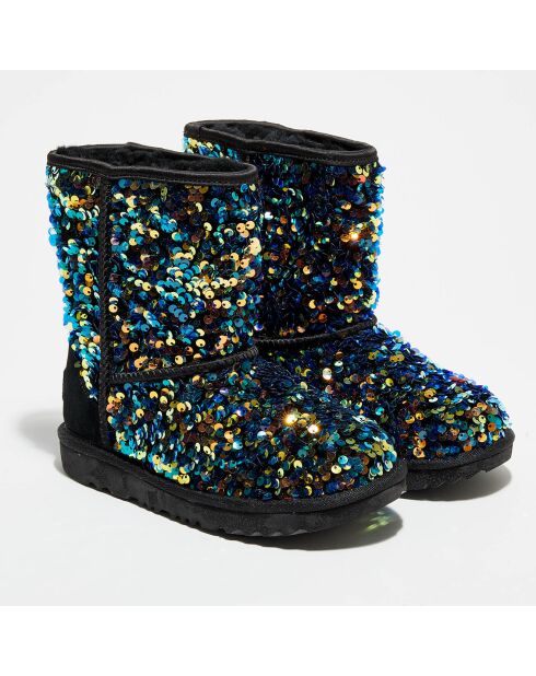 Boots fourrées Laine à Sequins Classic II Stellar noires