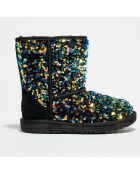 Boots fourrées Laine à Sequins Classic II Stellar noires