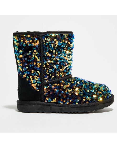 Boots fourrées Laine à Sequins Classic II Stellar noires