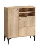 Buffet Ewa saphir/marron - 100x35x125 cm