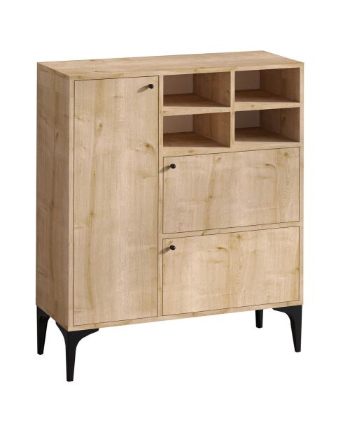 Buffet Ewa saphir/marron - 100x35x125 cm