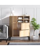 Buffet Ewa saphir/marron - 100x35x125 cm