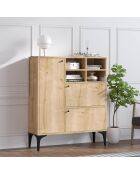 Buffet Ewa saphir/marron - 100x35x125 cm