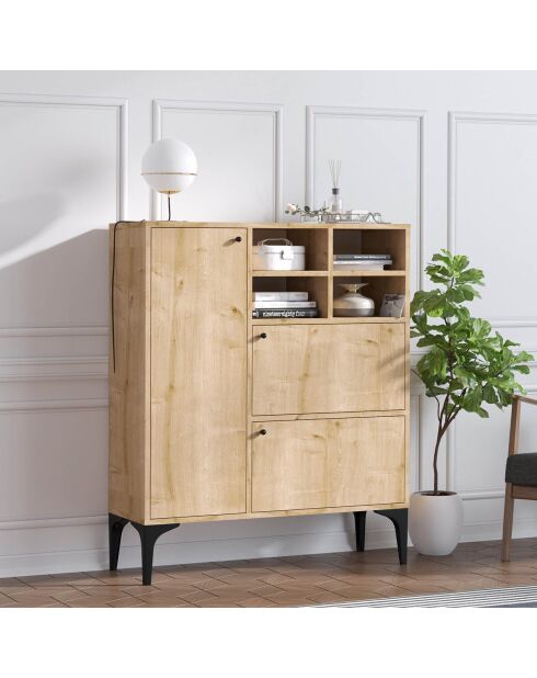 Buffet Ewa saphir/marron - 100x35x125 cm