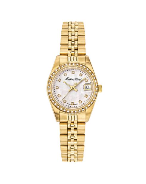 Montre Femme Quartz Mathy IV en acier dorée