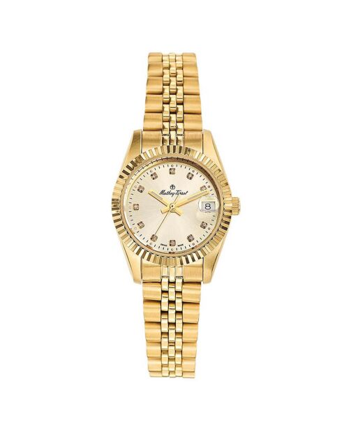 Montre Femme Quartz en Acier Mathy II dorée