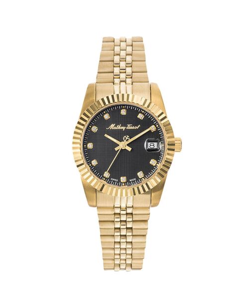 Montre Femme Quartz en Acier Mathy III dorée