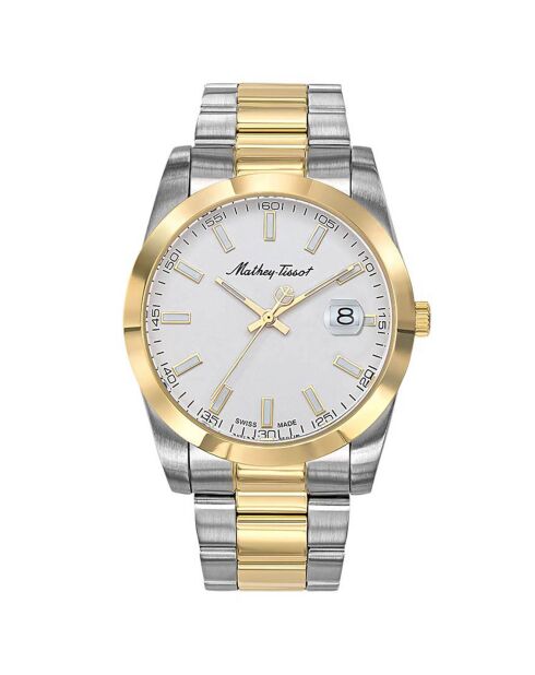 Montre Homme Quartz Mathy I en acier argenté/doré