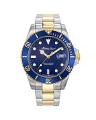 Montre Homme Quartz en Acier Mathy Vintage argenté/doré