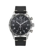 Montre Homme en Cuir Quartz Type 21 Flyback noire