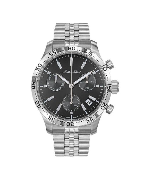 Montre Homme Quartz Type 22 en acier argentée