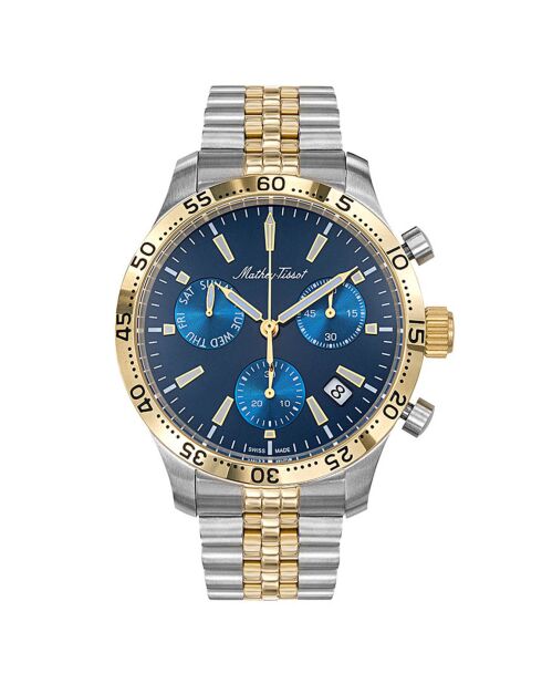 Montre Homme Quartz Type 22 en acier argenté/doré