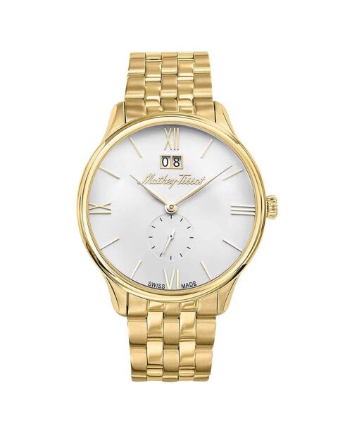 Montre Homme Quartz en Acier Edmond Metal dorée