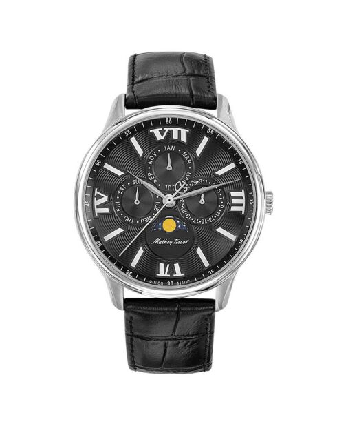 Montre Homme  Quartz en Cuir Edmond noire