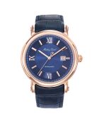 Montre Homme Automatique en Cuir Renaissance bleue