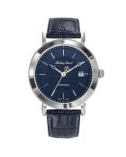 Montre Homme Automatique en Cuir City bleue