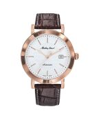 Montre Homme Automatique en Cuir City marron