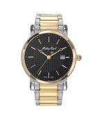 Montre Homme Quartz en Acier City Big Metal argenté/doré