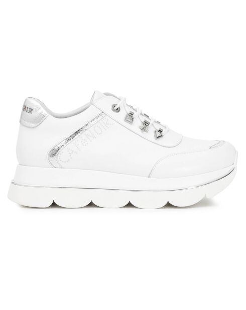 Sneakers en Cuir Roxann blanches