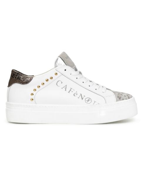 Sneakers en Cuir Paige blanches
