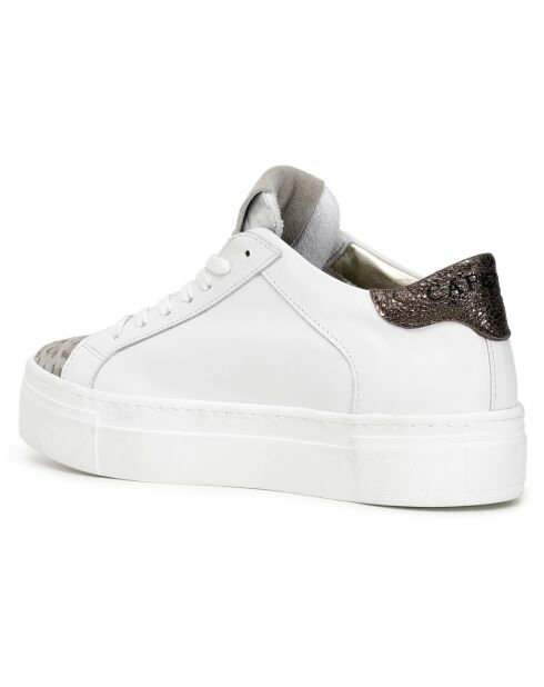 Sneakers en Cuir Paige blanches