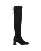 Cuissardes en Velours de Cuir Lexi noires - Talon 7.5 cm