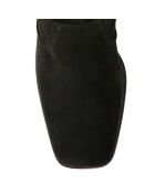 Cuissardes en Velours de Cuir Lexi noires - Talon 7.5 cm