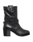 Bottines en Cuir Elizabeth noires - Talon 7 cm