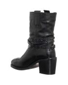 Bottines en Cuir Elizabeth noires - Talon 7 cm
