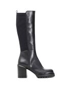 Bottes en Cuir Destiny noires - Talon 8.5 cm